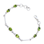 Peridot Seville Fair Delicate Green 925 Silver Links Bracelet
