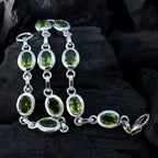 Peridot Shopee 10.10 Slim Green Silver Links Bracelet