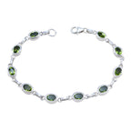 Peridot Shopee 10.10 Slim Green Silver Links Bracelet