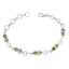 Peridot Showstopper Dainty Green Silver Links Bracelet