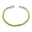 Peridot Shrove Tuesday Minimal Green Sterling Silver Tennis Bracelet