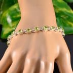 Peridot Siblings Day Featherlight Green 925 Silver Links Bracelet