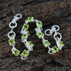 Peridot Siblings Day Featherlight Green 925 Silver Links Bracelet