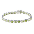 Peridot Single’s Day Classic Green Sterling Silver Tennis Bracelet