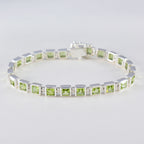Peridot Single’s Day Classic Green Sterling Silver Tennis Bracelet