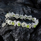 Peridot Singles Day Versatile Green 925 Silver Links Bracelet
