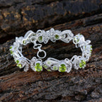 Peridot Singles Day Versatile Green 925 Silver Links Bracelet