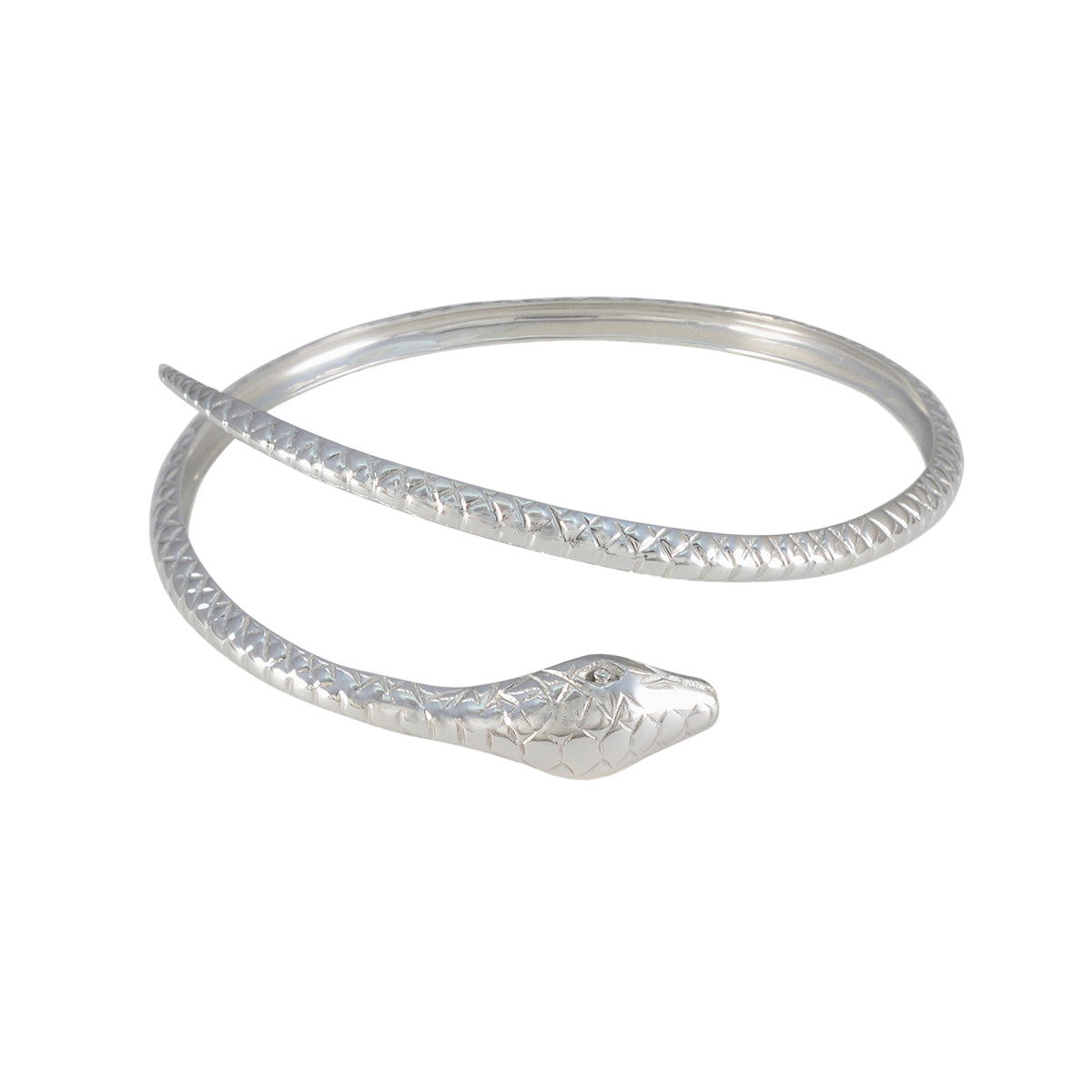 Plain Songkran Featherlight Silver Silver Bangle Bracelet