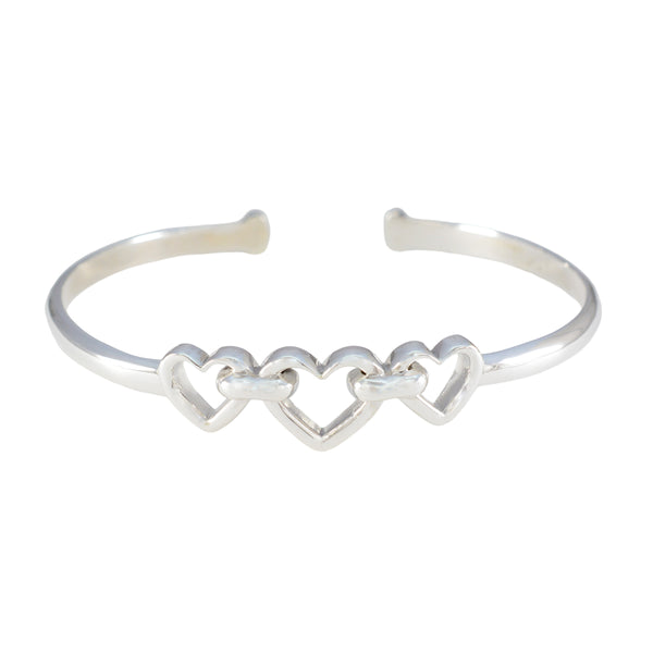 Plain Sparkle Minimal Silver Sterling Silver Bangle Bracelet