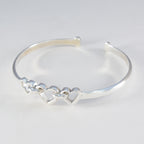 Plain Sparkle Minimal Silver Sterling Silver Bangle Bracelet