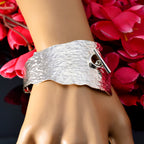 Plain Special Moment Edgy Silver 925 Silver Cuff Bracelet