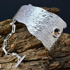 Bracelet manchette en argent 925, motif Moment Spécial, uni et audacieux