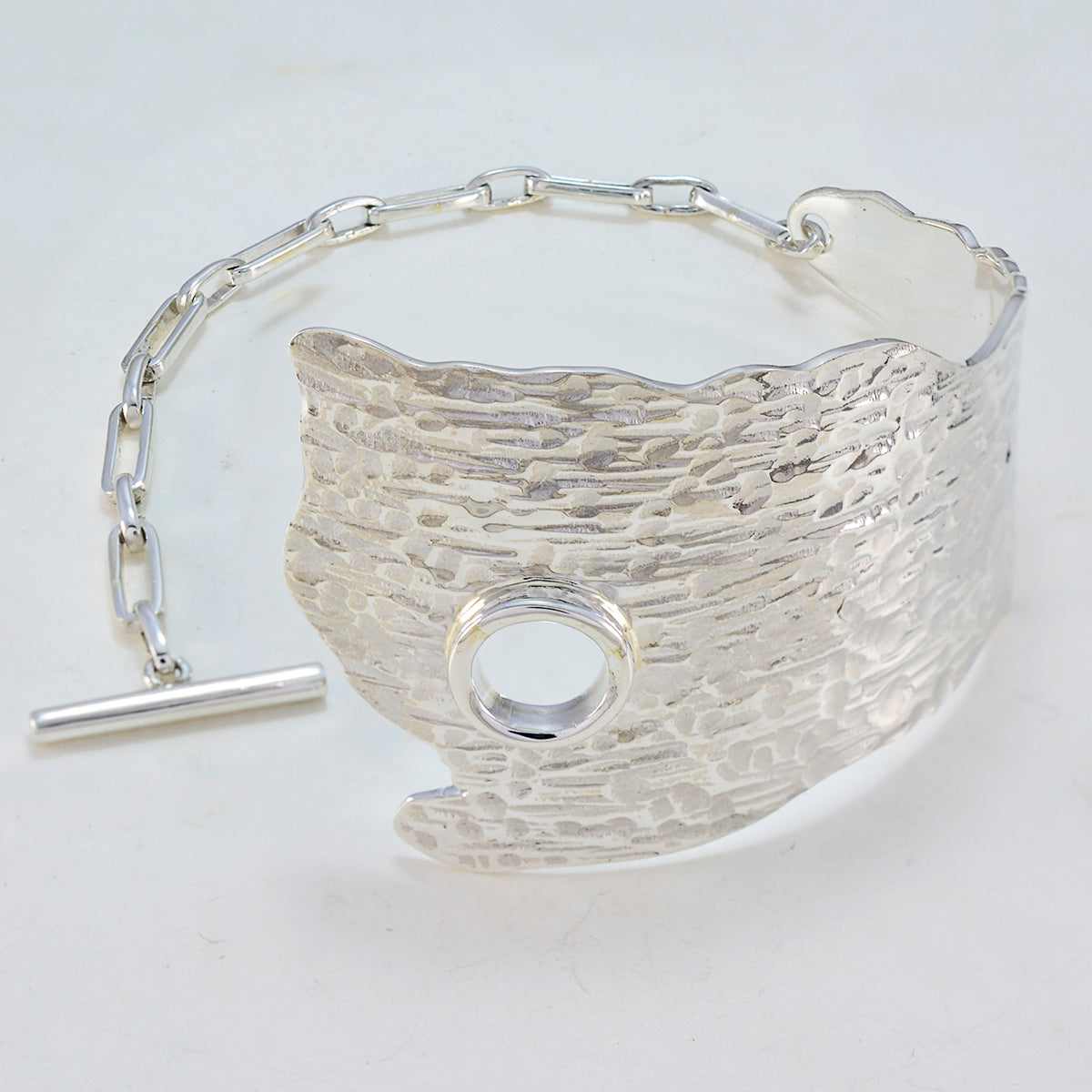 Plain Special Moment Edgy Silver 925 Silver Cuff Bracelet Secondary image