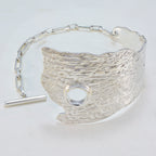 Plain Special Moment Edgy Silver 925 Silver Cuff Bracelet