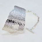 Plain Special Moment Edgy Silver 925 Silver Cuff Bracelet