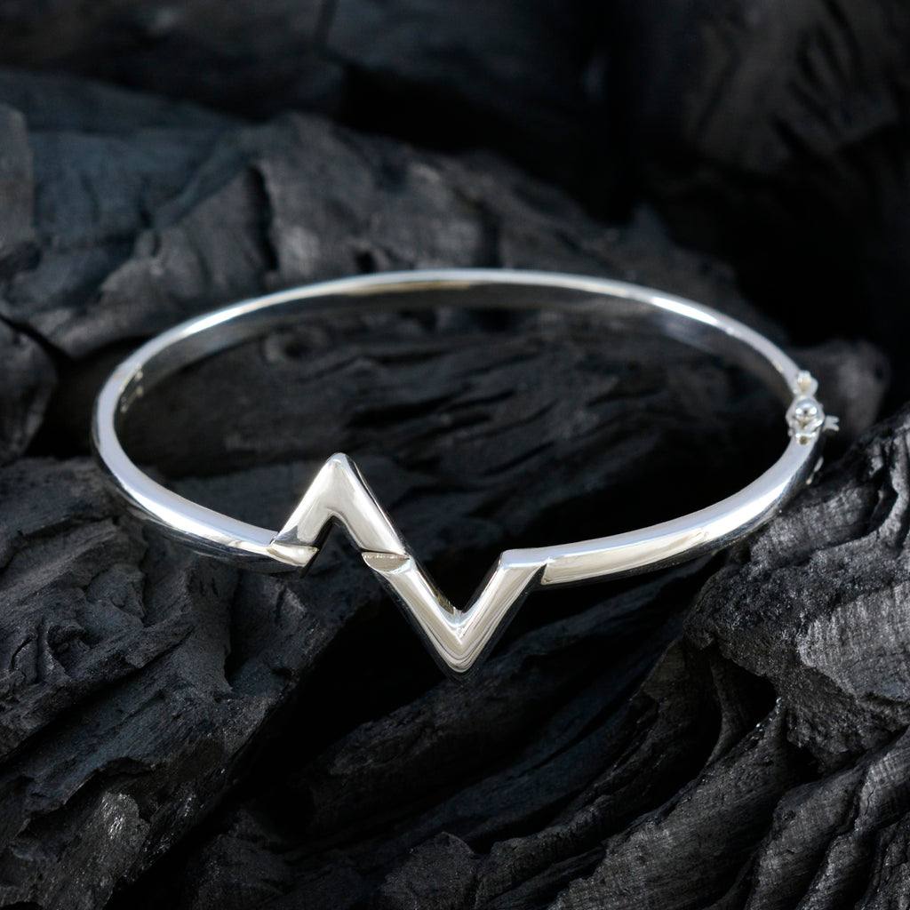 Plain Spring Bank Holiday Minimal Silver Silver Hinged Bangle Bracelet