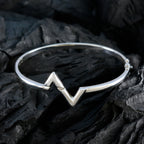 Plain Spring Bank Holiday Minimal Silver Silver Hinged Bangle Bracelet