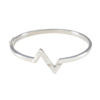 Plain Spring Bank Holiday Minimal Silver Silver Hinged Bangle Bracelet