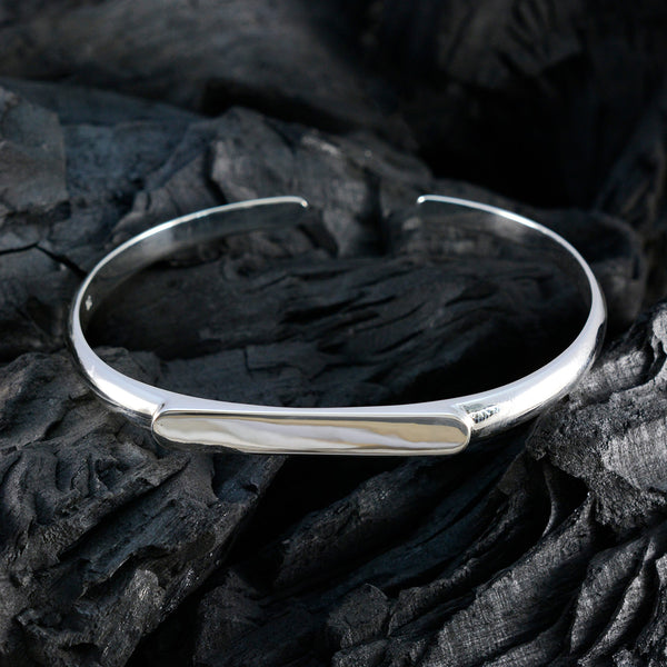Schlichter Armreif mit Frühlingsfest München Minimal Silber Sterling Silber