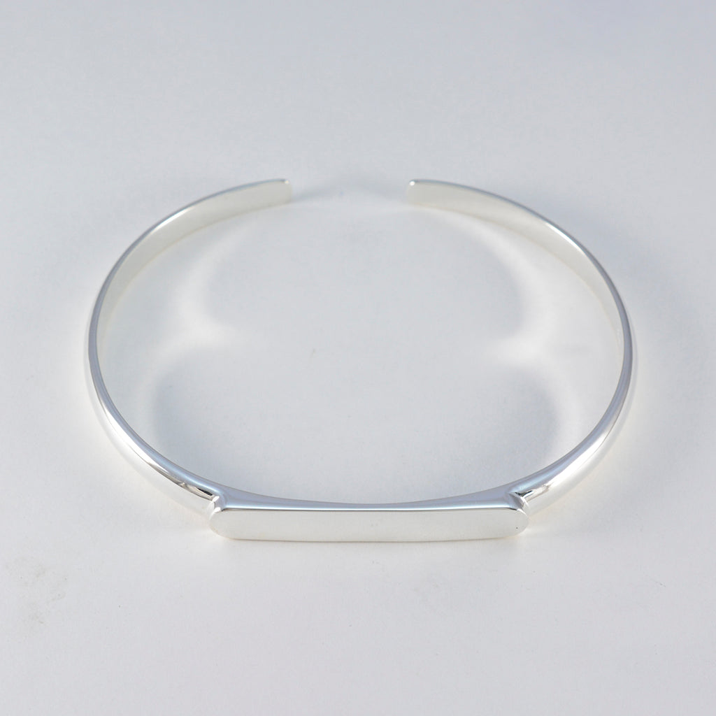 Schlichter Armreif mit Frühlingsfest München Minimal Silber Sterling Silber