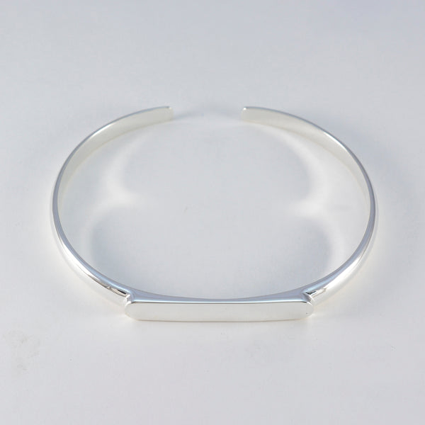Schlichter Armreif mit Frühlingsfest München Minimal Silber Sterling Silber
