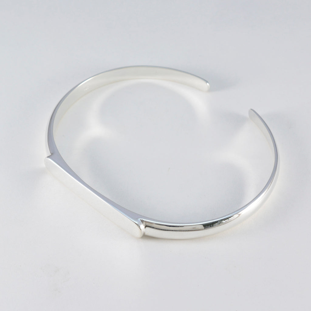 Schlichter Armreif mit Frühlingsfest München Minimal Silber Sterling Silber