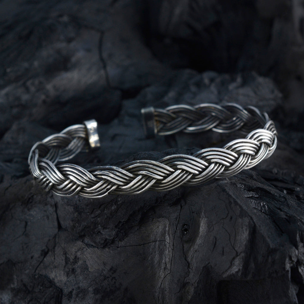Plain Spring Festival Stuttgart Mid-weight Silver 925 Silver Cuff Bracelet