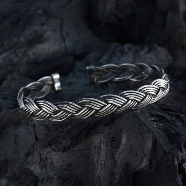 Plain Spring Festival Stuttgart Mid-weight Silver 925 Silver Cuff Bracelet