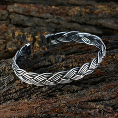 Bracelet manchette en argent 925 de poids moyen, style Festival du Printemps de Stuttgart