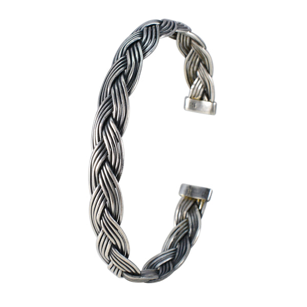 Plain Spring Festival Stuttgart Mid-weight Silver 925 Silver Cuff Bracelet