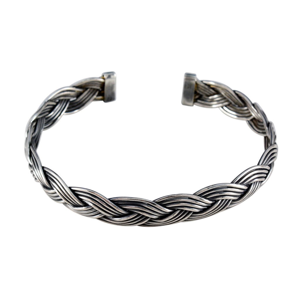 Plain Spring Festival Stuttgart Mid-weight Silver 925 Silver Cuff Bracelet