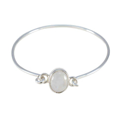Rainbow Moonstone St Andrew’s Day Whisper-thin White Sterling Silver Hinged Bangle Bracelet