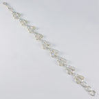Rainbow Moonstone St David’s Day Whisper-thin White 925 Silver Links Bracelet