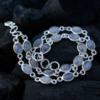 Rainbow Moonstone St. Nicholas’ Day Featherlight White 925 Silver Links Bracelet