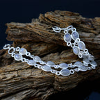 Rainbow Moonstone St. Nicholas’ Day Featherlight White 925 Silver Links Bracelet