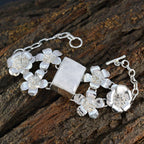 Rainbow Moonstone Star Wars Day Essential White 925 Silver Links Bracelet