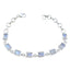 Rainbow Moonstone Start Carnival Season Featherlight White Silver Links Bracelet
