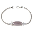 Rose Quartz Summer Bank Holiday  Featherlight Pink Sterling Silver Chain Bracelet