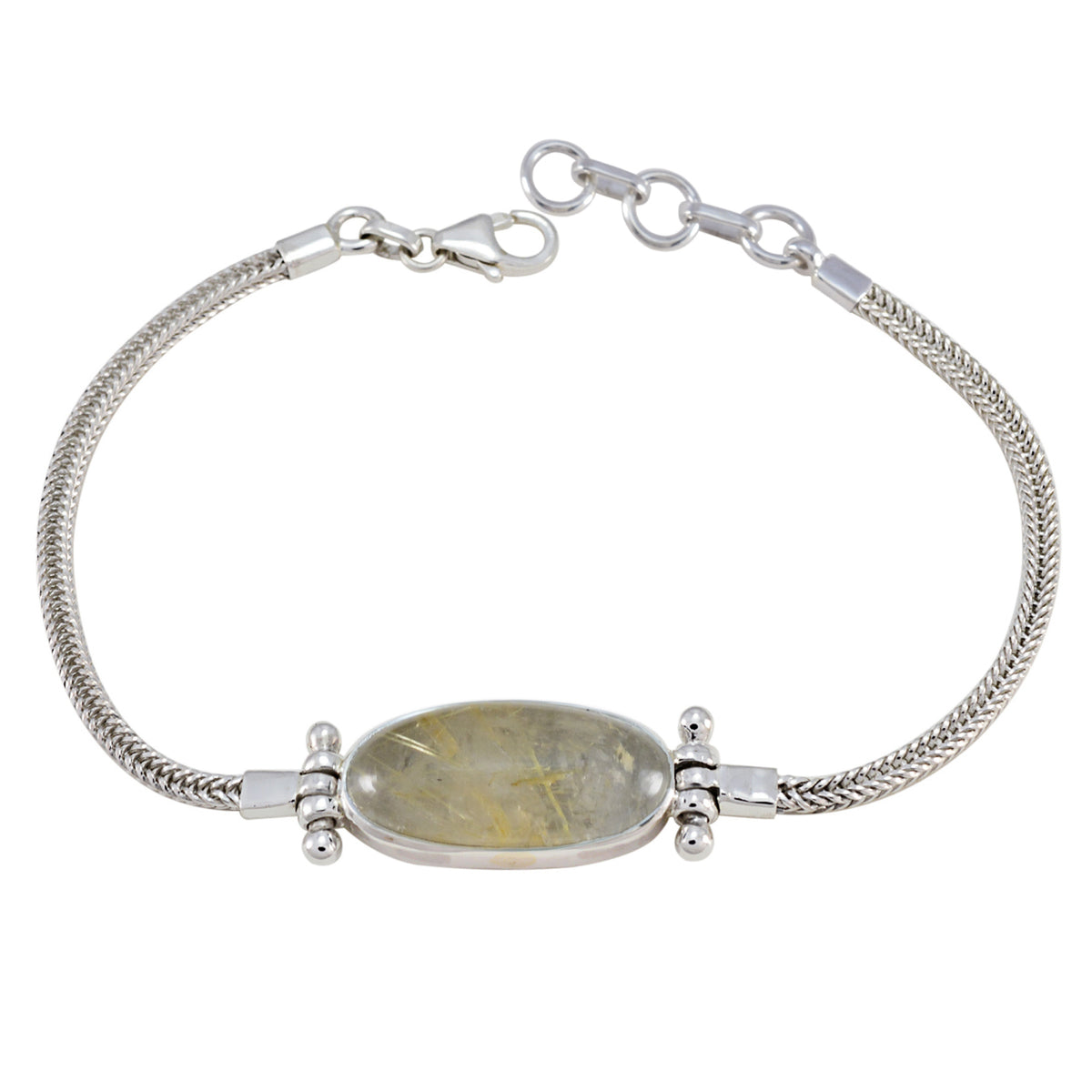 Rutile Quartz Sustainability Days   Featherlight Golden 925 Silver Chain Bracelet