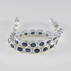 Blue Supphire CZ Tea Day Minimal Blue Silver Tennis Bracelet