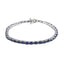 Blue Supphire CZ Teachers Day Tiny Blue Sterling Silver Tennis Bracelet