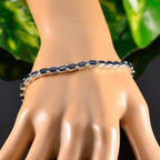 Blue Supphire CZ Thanksgiving Tiny Blue 925 Silver Tennis Bracelet