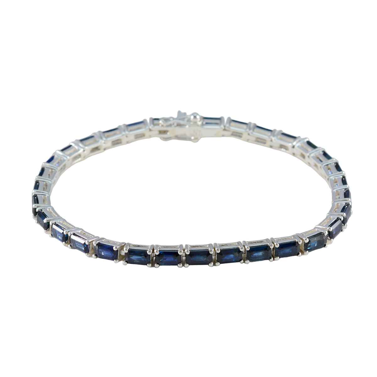 Blue Supphire CZ Thanksgiving Tiny Blue 925 Silver Tennis Bracelet