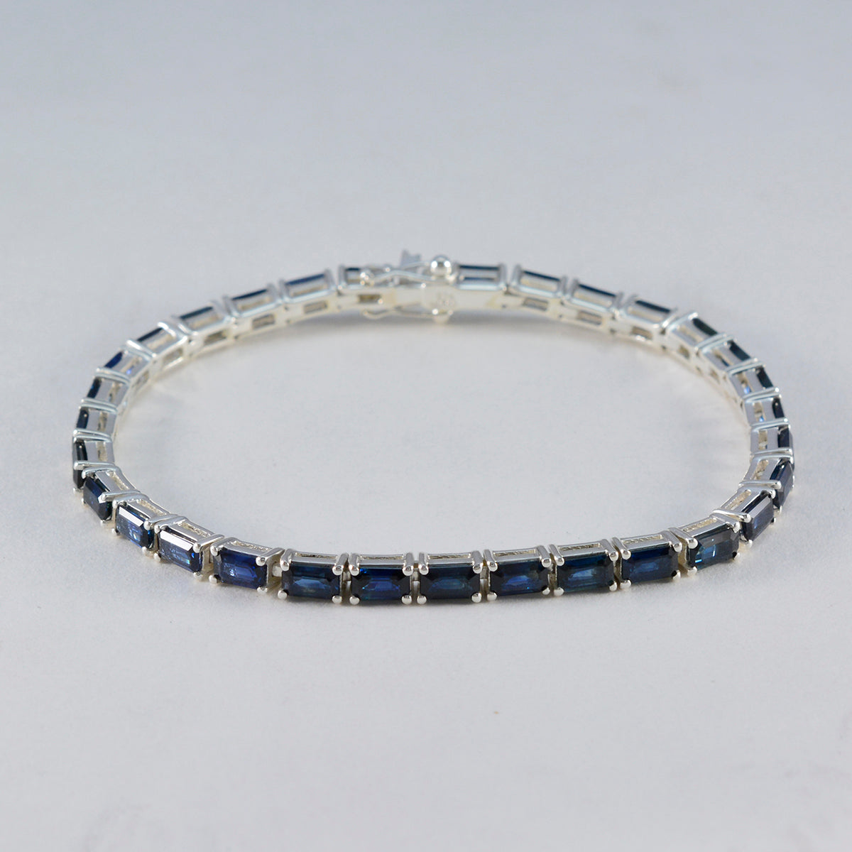 Blue Supphire CZ Thanksgiving Tiny Blue 925 Silver Tennis Bracelet