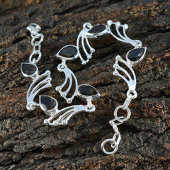 スモーキークォーツ 春の始まり ミニマルブラウンシルバーリンクブレスレット