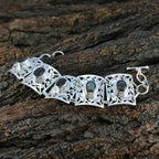 Smoky Quartz Veganuary Tiny Brown Sterling Silver Tennis Bracelet