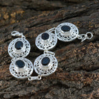 Smoky Quartz Wear Red Day Eye-catching Brown 925 Silver Links Bracelet