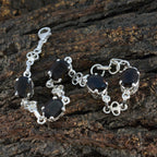 Smoky Quartz White Day Featherlight Brown Silver Links Bracelet