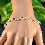 Smoky Quartz Wimbledon Starts Whisper-thin Brown Sterling Silver Links Bracelet