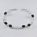 Smoky Quartz Wine Day Slim Brown 925 Silver Links Bracelet
